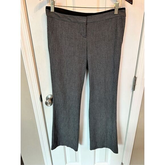 Express Dress Pants 2S Black Grey columnist Straight Leg Womens - Picture 1 of 5